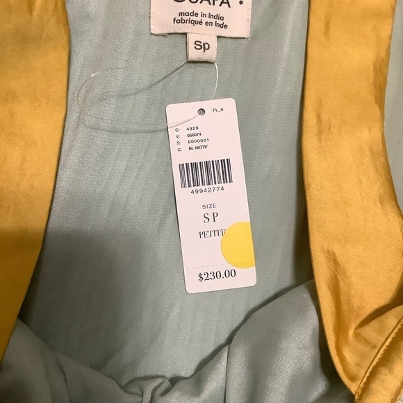 NWT Guapa X Anthropologie Tiered Color Block Midi Dress Size Small Petite SP - Picture 7 of 12